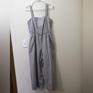 Striped Blue and White Jumpsuit M